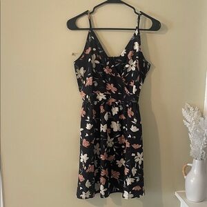 SHEIN Black Floral Mini Dress